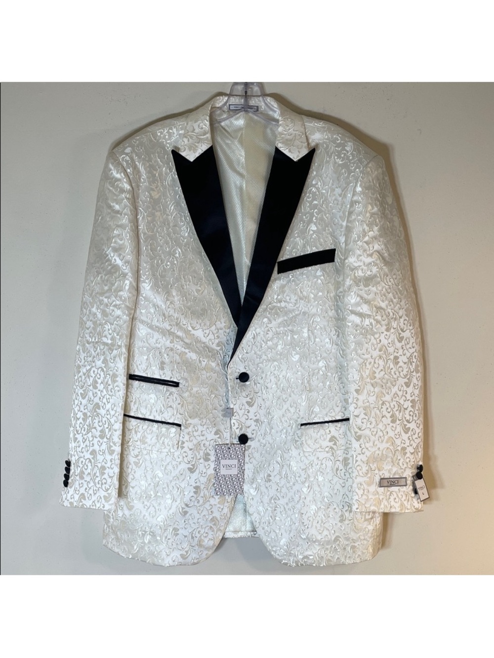 VINCI Colorblock Jacquard Tuxedo Jacket. Men's Large. NWT.